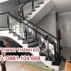 Cầu Thang Kính Tay Vịn Gỗ, Cầu Thang Lan Can Kính Đẹp Hiện Đại, Thi Công Cầu Thang Kính Tay Vịn Gỗ, Tay Vịn Inox Chuyên Nghiệp năm 2020