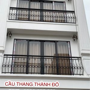 Cầu Thang Sắt Mỹ Thuật, Cầu Thang Lan Can Sắt Tay Vịn Gỗ, Cầu Thang Sắt Mỹ Thuật Đẹp