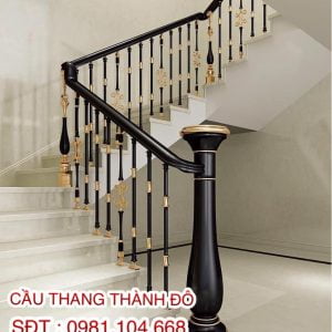 Cầu Thang Sắt Mỹ Thuật, Cầu Thang Lan Can Sắt Tay Vịn Gỗ, Cầu Thang Sắt Mỹ Thuật Đẹp