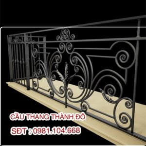 Cầu Thang Sắt Mỹ Thuật, Cầu Thang Lan Can Sắt Tay Vịn Gỗ, Cầu Thang Sắt Mỹ Thuật Đẹp