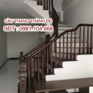 Cầu thang gỗ lim nam phi