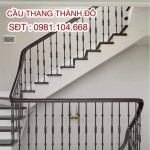 Cầu Thang Sắt Mỹ Thuật, Cầu Thang Lan Can Sắt Tay Vịn Gỗ, Cầu Thang Sắt Mỹ Thuật Đẹp