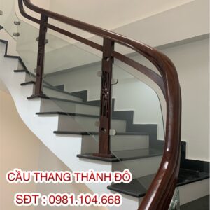 cầu thang kính chân cnc