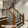 cầu thang kính gỗ đep tại Hà Nội