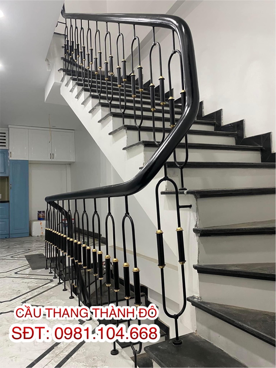 cầu thang sắt nghệ thuật, lan can cầu thang sắt tại Hải Phòng